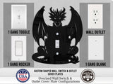 Dragon Wall Switch Cover Plate for Standard Size Toggle, Rocker, Duplex Double Outlet, and Blank Wall Plates