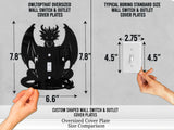 Dragon Wall Switch Cover Plate for Standard Size Toggle, Rocker, Duplex Double Outlet, and Blank Wall Plates