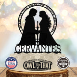 Elf Princess and King - I Would Rather Share One Lifetime With You - Personalized - Fantasy Themed - Renaissance - Wedding Cake Topper