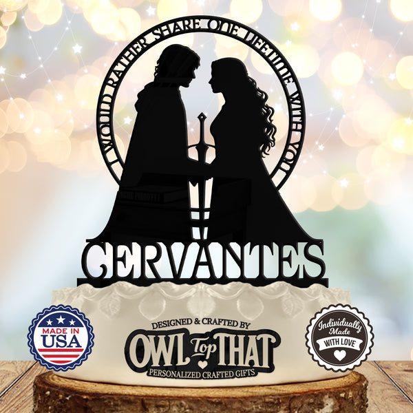 Elf Princess and King - I Would Rather Share One Lifetime With You - Personalized - Fantasy Themed - Renaissance - Wedding Cake Topper