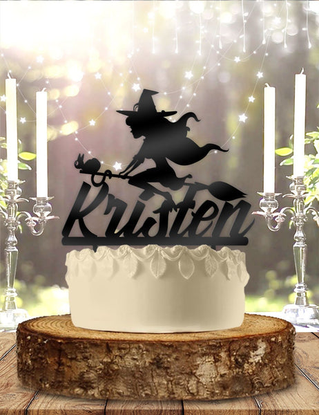 Witch Witchin' Name Age Personalized Birthday Cake Topper