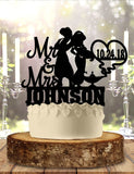 OwlTopThat Cake Toppers - Aladdin and Jasmine Personalized Wedding Cake Topper