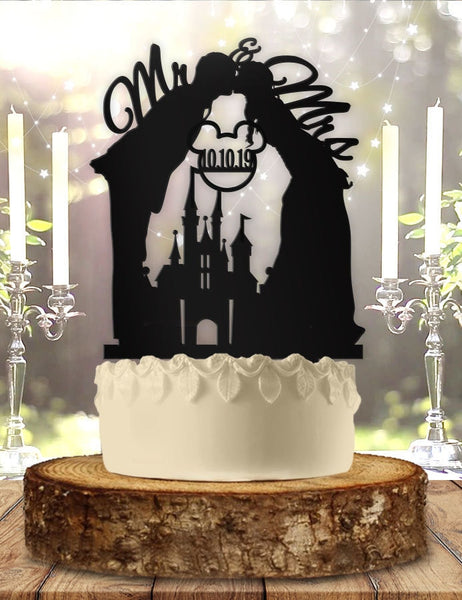 Castle Couple Personalized Wedding Cake Topper