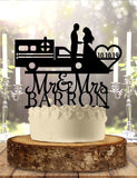 OwlTopThat Cake Toppers - Ambulance Personalized with Date Wedding Cake Topper