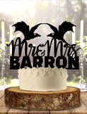 Flying Dragons Personalized Wedding Cake Topper