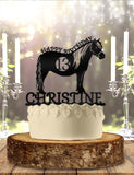 Pony with Name and Age Personalized Birthday Cake Topper