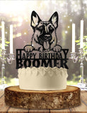 German Shepherd Dog Pet Personalized Birthday Cake Topper