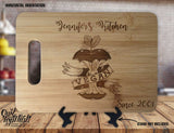 Vegan  - Personalized Name & Date - Kitchen Housewarming Wedding Gift Sign - Custom Engraved Bamboo Display Cutting Board