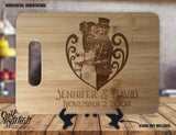 Gothic Day of the Dead - Personalized Name & Date - Kitchen Housewarming Wedding Gift Sign - Custom Engraved Bamboo Display Cutting Board