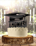 Graduation Hat with Name and Class Of Personalized   Birthday Cake Topper