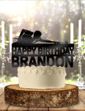 Billiards Pool with Name Personalized Birthday Cake Topper