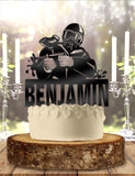 Paintball Party - Personalized Name - Hobby Themed - Custom Birthday Cake Topper