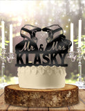 Motocross Dirt Bike Helmet Couple Mr Mrs Name Personalized Wedding Anniversary Cake Topper