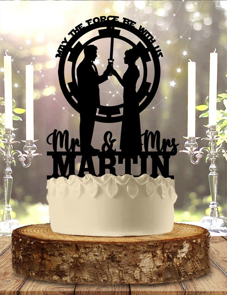 Jedi Couple May The Force Be With Us Wedding Cake Topper