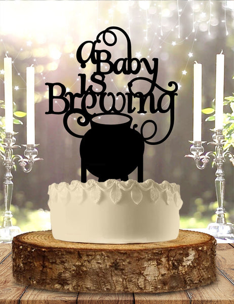 A Baby is Brewing Baby Shower Cake Topper Newborn Expecting