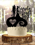 Jack and Sally Nightmare Before Christmas Themed Personalized Wedding Cake Topper