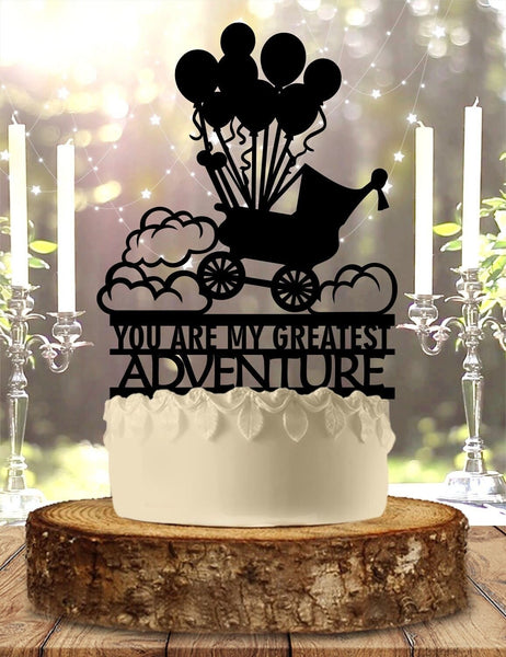 UP themed Baby Shower You are my Greatest Adventure Gender Reveal Cake Topper