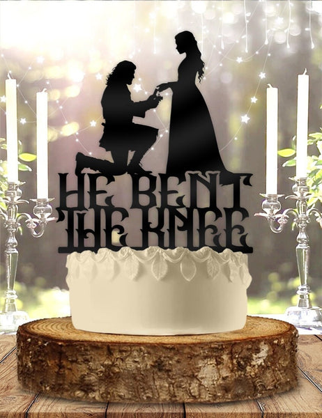 He Bent the Knee Wedding Cake Topper