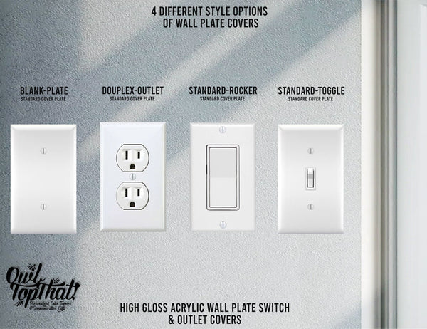 Handgun Gun Oversized Wall Switch Cover Plate for Standard Size Toggle, Rocker, Duplex Double Outlet, and Blank Wall Plates