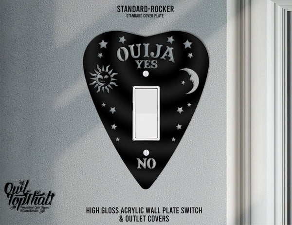 Ouija Planchette Oversized Wall Switch Cover Plate for Standard Size Toggle, Rocker, Duplex Double Outlet, and Blank Wall Plates