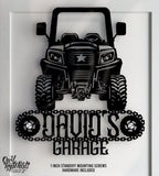 Side by Side UTV ROV OHV Buggy Personalized with Name Sign Small Engine Garage Shop Custom Signage with 1 inch Standoff Mounting Screws