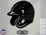 Baseball Helmet - Oversized Wall Switch Cover Plate - Sports Theme - Standard Size Toggle, Rocker, Outlet, and Blank Wall Plates