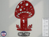 Mushroom - Wildlife Nature Theme - Oversized Wall Switch Cover Plate - Standard Size Toggle, Rocker, Outlet, and Blank Wall Plates - OwlTopThat