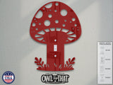 Mushroom - Wildlife Nature Theme - Oversized Wall Switch Cover Plate - Standard Size Toggle, Rocker, Outlet, and Blank Wall Plates - OwlTopThat