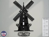 Windmill - Oversized Wall Switch Cover Plate - Country Theme - Standard Size Toggle, Rocker, Outlet, and Blank Wall Plates