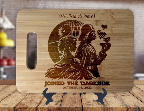 Vader and Belle Fun Princess Sith Themed Cutting Board