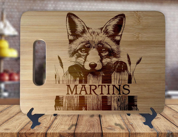 Fox Cabin Forest Woodland Critters Cutting Board