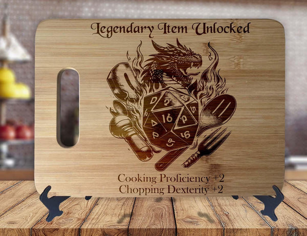 Dungeon and Dragons Personalized Custom Cutting Board Anniversary Kitchen Housewarming Wedding Gift Sign