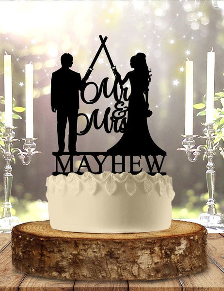 Mr and Mrs Galactic Republic Rebels Wedding Cake Topper