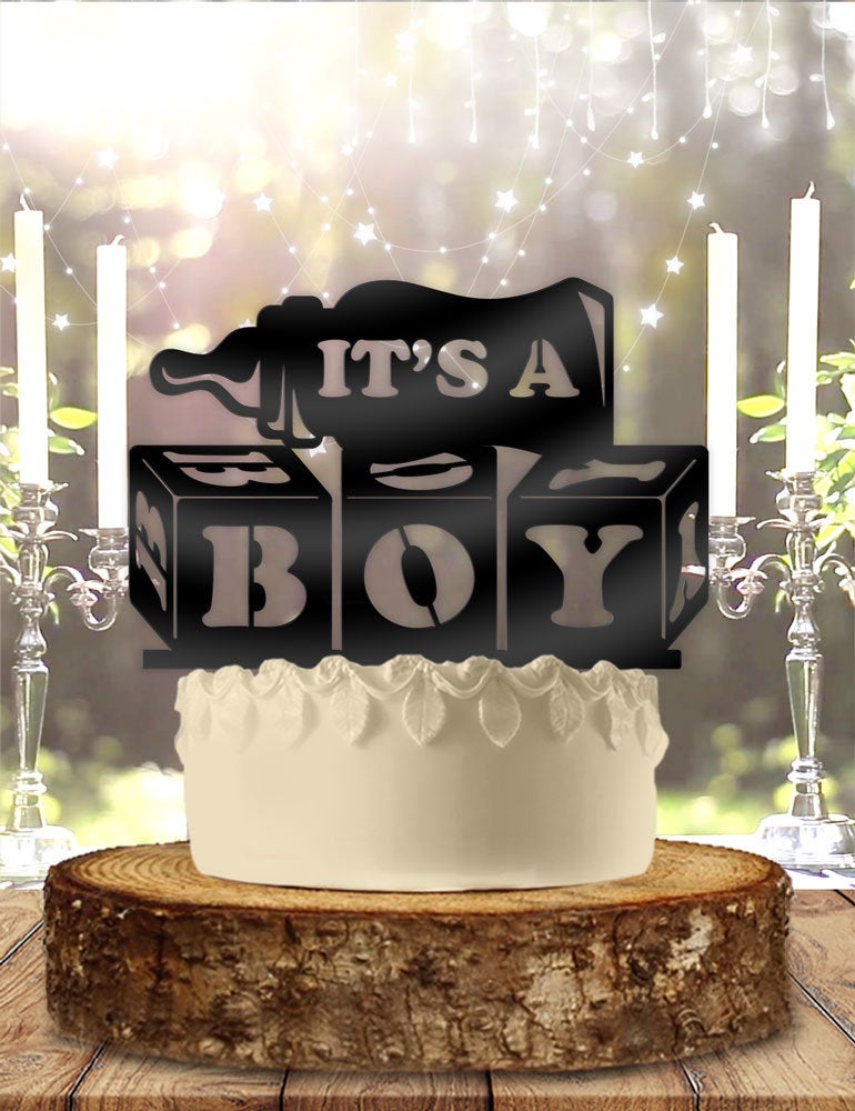 It's a Boy Baby Shower Cake Topper Graphic by Craftoon · Creative Fabrica
