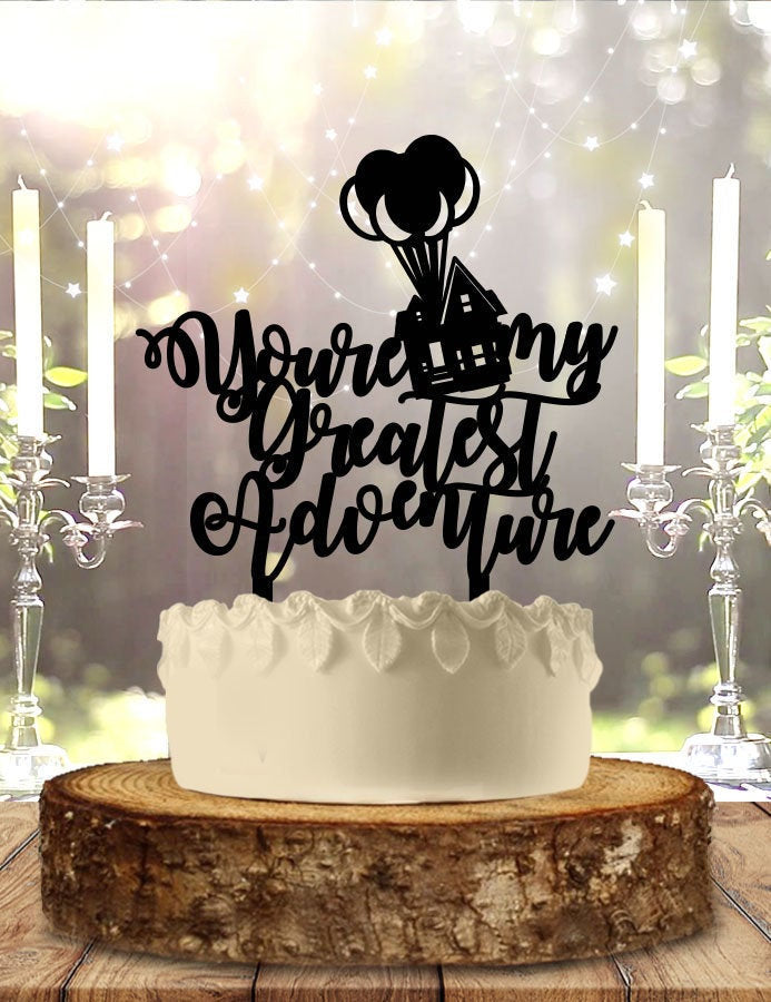 Up You are my Greatest Adventure Wedding Cake Topper,party decoration,cake  decor : Amazon.in: Grocery & Gourmet Foods