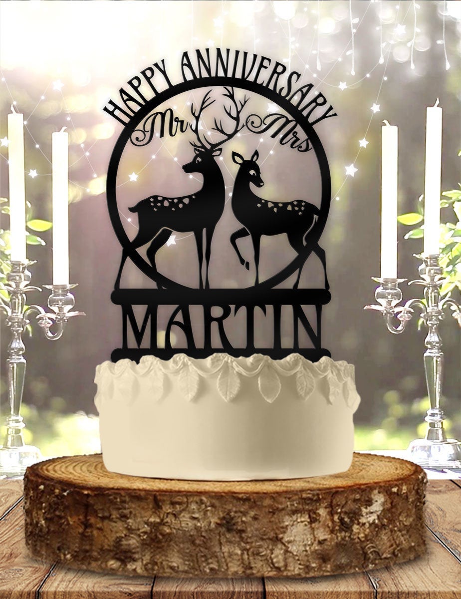 Tiered Rustic Deer Cake