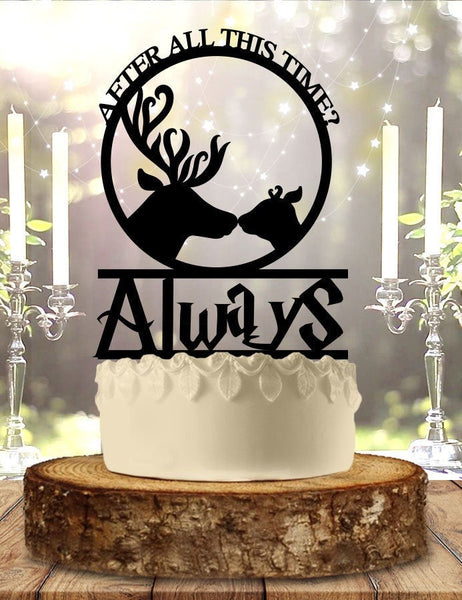 After All this Time? Always Deer Anniversary Wedding Cake Topper