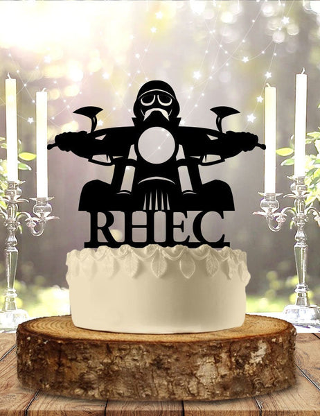 Motorcycle Biker Birthday Personalized Birthday Cake Topper