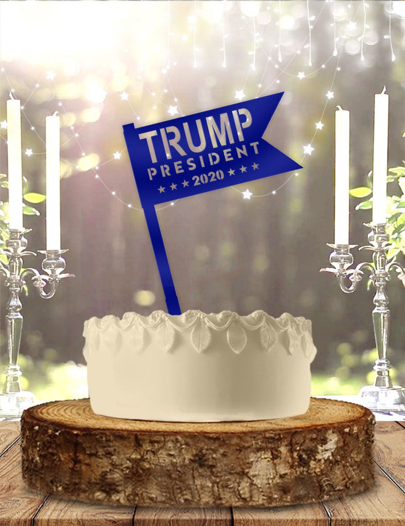 Trump President 2020 Flag Election Cake Topper